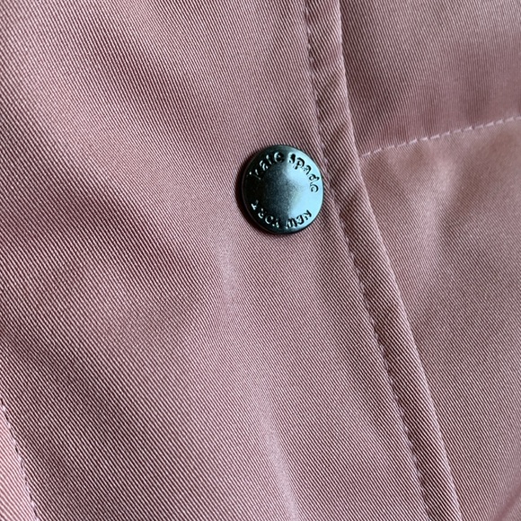 Kate Spade Ruffle Yoke Puffer Jacket Women’s Pink Peony Down NWT Size Large - Picture 6 of 16